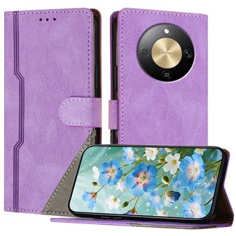 Capa FOXDOCK para Honor X9D | Fecho Magnético | Pele TPU Macia | 3 Compartimentos para Cartões | Função de Suporte | Roxo - 1