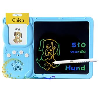 Cartões Flash Falantes com Quadro Mágico para Crianças CO-Phénix | 510 Palavras em Francês/Inglês | Azul - 1