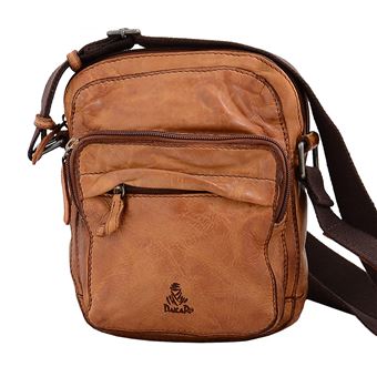 Mala Tiracolo em Pele Genuína DAKAR DAKAR WASH DKC1002 em Camel - 1