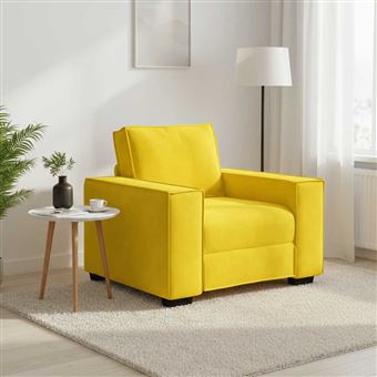 Poltrona vidaXL | 100x78x84 cm | veludo amarelo - 1