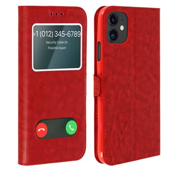 Capa de Proteção Avizar para iPhone 11 | Proteção | Janela Dupla - Vermelho - 1