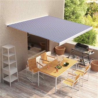 Lona para toldo vidaXL | azul e branco 450x300 cm - 1