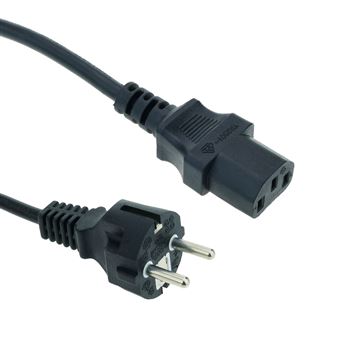Cabo Elétrico BeMatik IEC60320 C13 para Schuko Macho em Preto 1,8m - 1