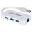 hub de interface Manhattan 507578 USB 3.0 (3.1 Gen 1) Type-A 5000Mbit/s Branco_0