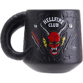 Caneca Paladone Helfire Club Stranger Things Relieve | Cerâmica | 400 ml - 1