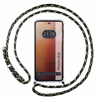 Capa Tumundosmartphone Transparente para Nothing Phone 3a 5G com fio verde/dourado - 1