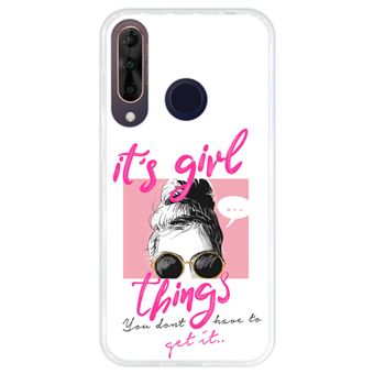 Capa Hapdey Para Wiko View3 Pro - View 3 Pro Design É Coisa de Menina Você Entende? Capa de Silicone Flexível Em TPU - Transparente - 1
