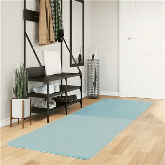 Tapete de pelo curto vidaXL OVIEDO | 80x250 cm | verde - 1