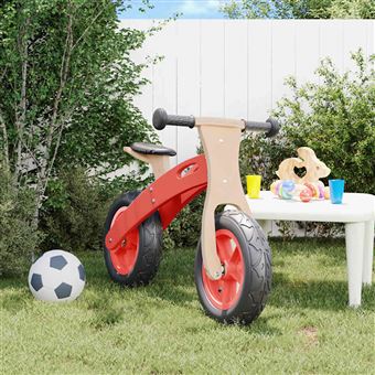 Bicicleta de equilíbrio para crianças com pneus de ar vidaXL | Vermelho - 1