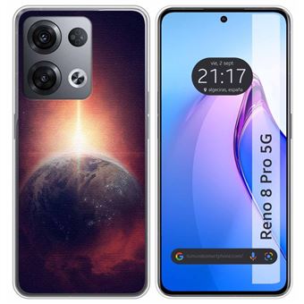 Capa Tumundosmartphone de silicone para Oppo Reno 8 Pro 5G design desenhos da Terra - 1