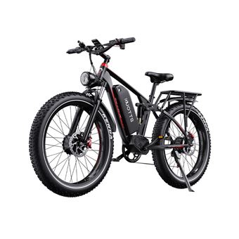 Bicicleta Elétrica Duotts S26 | 1500W | 48V20Ah | 26" | Travões a Disco | Preto-Vermelho - 1