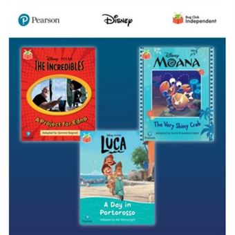 Pearson Bug Club Disney Year 1 Pack A including decodable phonics readers for phase 5 Finding The Incredibles A Project for Edna Moana The Very Shiny Crab - 1