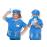 Melissa & Doug Veterinarian Role Play Costume Set Medicina & saúde Conjunto Azul e Branco_2