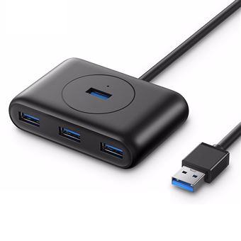 Splitter de 4 Portas UGREEN 20291 CR113 para MacBook Laptop PC HDD | USB 3.0 | HUB Super Speed USB | 4 em 1 - Preto - 1