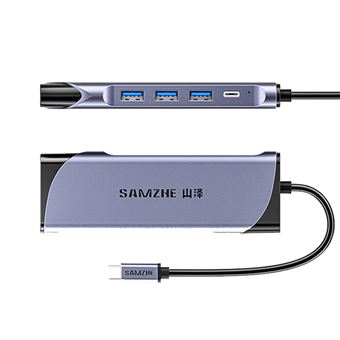 Adaptador SAMZHE DK-S10 10 em 1 | Type-C a HDMI VGA SD/TF 1000mbps PD100W 3USB3.0 para HUAWEI Mate40/P50 Samsung S20 - 1