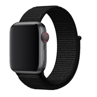 Bracelete Swissten | para Apple Watch 42-49mm | Nylon Velcro Preto - 1