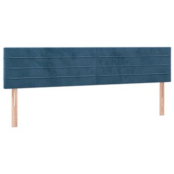 Cabeceira de Cama vidaXL |  2 Peças |  veludo 90x5x78/88 cm | azul-escuro - 1