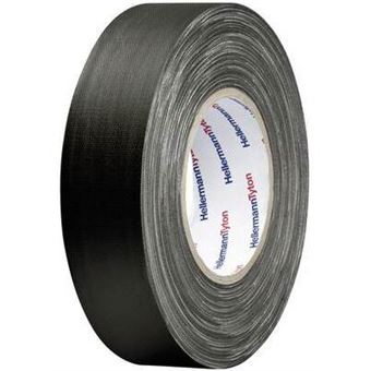 Hellermann Tyton HTAPE-TEX-50x50 fita adesiva Preto Algodão, Polietileno 50 m - 1