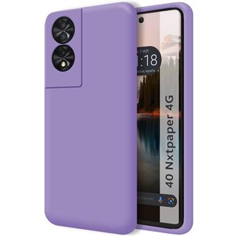 Capa de silicone líquido ultramacio Tumundosmartphone para TCL 40 NXTPAPER | Roxo - 1