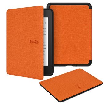 Capa FLOODKING para Amazon Kindle Paperwhite6 | Tecido com TPU Macio | Modo Automático | Laranja - 1
