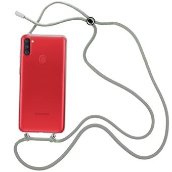 Capa Cristal com Fio Antiimpacto Cordão Cinza para Samsung Galaxy M11 - 1