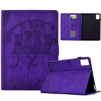 Capa ZURSANA para Lenovo Idea Tab Plus 12,1 " 2025 | Flip | Estampado de Gatos | Suporte Ajustável | Roxo - 1