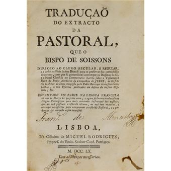 Tradução do extracto da pastoral, que o bispo de soissons dirigio ao clero secular e regular, [8 obras contra os jesuítas] - 1