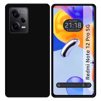 Capa Tumundosmartphone preta de silicone gel TPU para Xiaomi Redmi Note 12 Pro 5G - 1