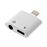 Adaptador Avizar Carga Áudio Tomada iPhone iPad iPod Tomada Jack 3,5 mm Fêmea Branco_1