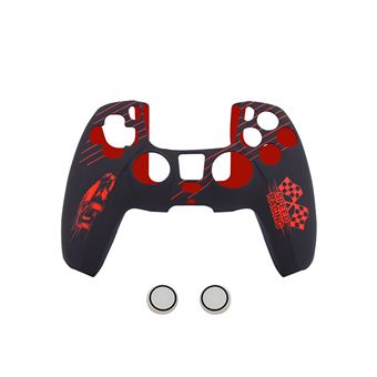 Capa Silicone HSMY com Grips para Comando PS5 - Preto e Vermelho - 1