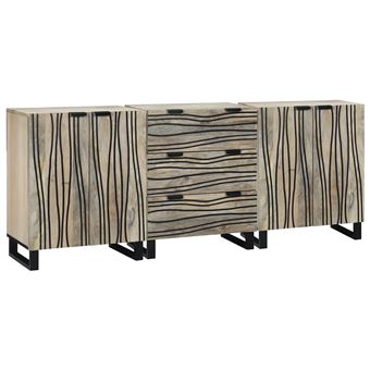 Conjunto de Móveis para WC vidaXL | 3 Peças | Branco 180 x 33 x 75 cm - 1