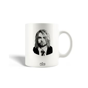 Caneca Maniacase Nirvana Pop Group Kurt Cobain Poster Preto Branco - 1
