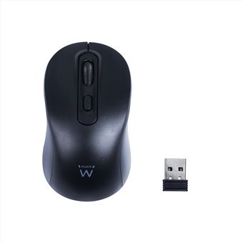 Rato Wireless Ewent Rato sem fios 2.4GHz USB-A com botões silenciosos | 1600 DPI | Preto - 1