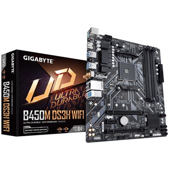 Motherboard GIGABYTE B450M DS3H WIFI | Castanho - 1