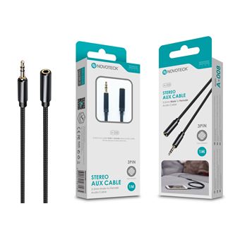 Extensão de Cabo Aux Jack 3.5 mm Novoteck A-008 | 1 m - 1