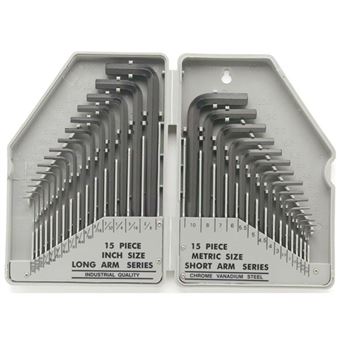 Conjunto de chaves sextavadas em l Toolland 1613-30 - 1