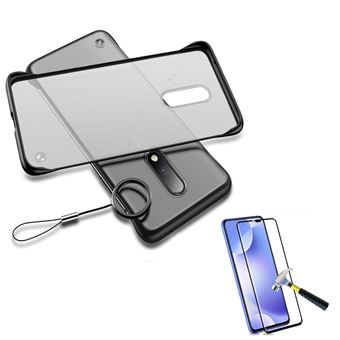 Kit Phonecare Película de Vidro 5D Full Cover + Capa Invisible Bumper para Oppo A5 2020 - Transparente e Preto - 1