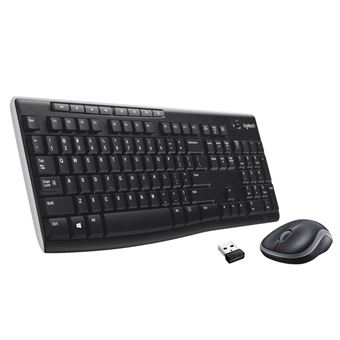 Teclado Wireless + Rato Logitech MK270 | Idioma: Suíço | Preto - 1