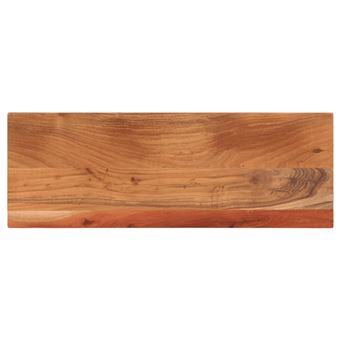 Tampo de Mesa Retangular vidaXL | 80x40x2,5 cm | madeira de acácia maciça - 1
