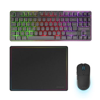 Teclado Gaming Wireless + Rato Mars Gaming MCPWTKLES | Idioma: Espanhol | Preto - 1