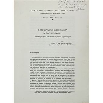O cronista frei luis de sousa em documentos [i]. - 1