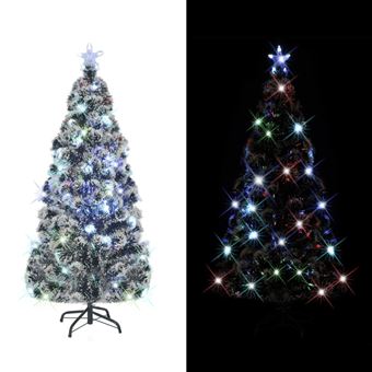 Árvore de Natal pré-iluminada vidaXL com suporte 150 cm fibra ótica - 1
