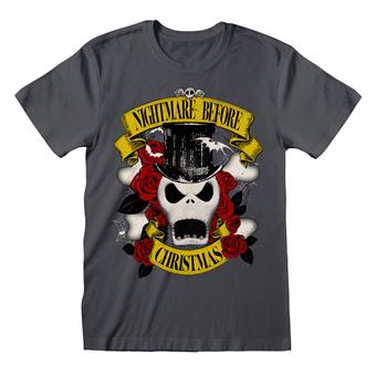 Camisola de Manga Curta The Nightmare Before Christmas Top Hat Jack | XL - Grafite - 1