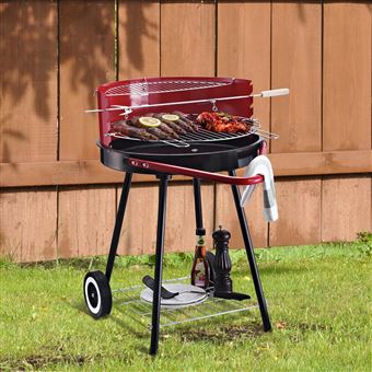 Churrasqueira a Carvão Outsunny | Grade Diferentes Alturas | 51x70x75.5 cm - 1