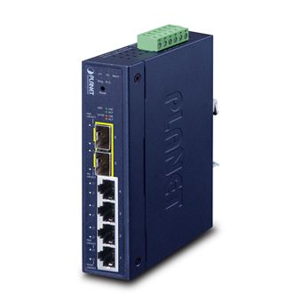 Switch de Rede PLANET Industrial L2/L4 4-Port | Azul - 1