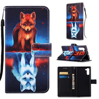 Capa Magunivers PU + TPU Impressão Padrão com Apoio Raposa para Samsung Galaxy Note 10/Note 10 5G