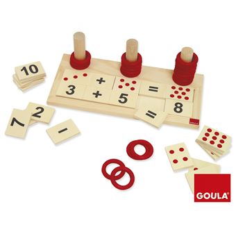 Brinquedo educativo Jumbo Goula Sumas y Restas | Vermelho, Madeira - 1