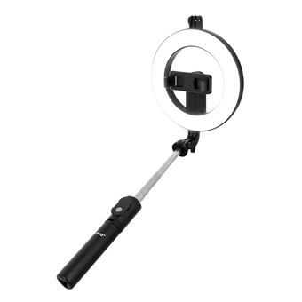 Selfie Stick Bluetooth LinQ com Ring Light - Preto - 1
