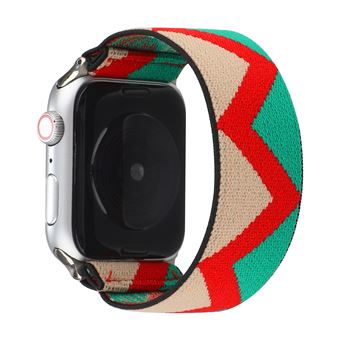 Bracelete de Nylon HSMY Elástico para Apple Watch Series 6/ SE/ 5/ 4 | 40 mm - Multicolor24 -Tamanho L - 1