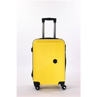 Mala de Cabine Chuvmar | 22x36x55cm | 35L | Fabricada em ABS | 4 Rodas Giratórias a 360º | Amarelo - 1